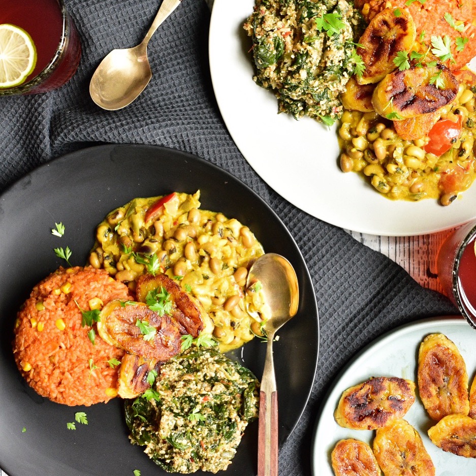 Ghanaian vegetarian meal